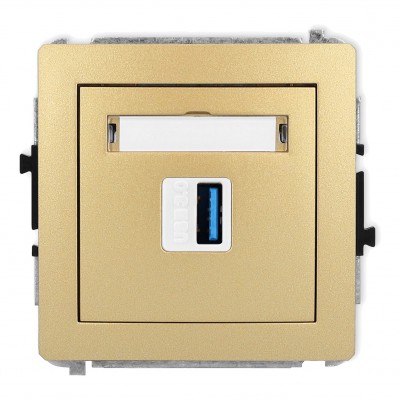 Mechanizm gniazda pojedynczego USB A-A 3.0 Złoty 29DGUSB-5 Karlik DECO