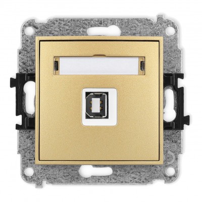 Mechanizm gniazda pojedynczego USB A-B 2.0 Złoty 29MGUSB-3 Karlik MINI