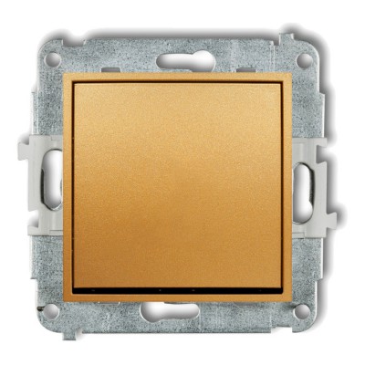 Mechanizm łącznika schodowego (jeden klawisz bez piktogramu) Złoty 29MWP-3.1 Karlik MINI