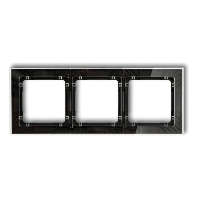 Ramka uniwersalna potrójna transparentna DECO Art - efekt szkła (ramka: transparentna Plexi Przezroczyste 52-12-DRS-3 Karlik DECO