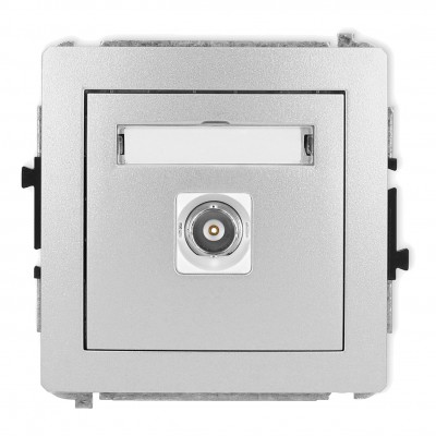 Mechanizm gniazda pojedynczego BNC Srebrny Metalik 7DGBNC-1 Karlik DECO