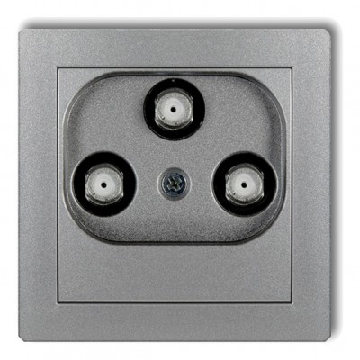 Mechanizm gniazda multimedialnego 3F DATA (UPC) Srebrny Metalik 7DGMU Karlik DECO