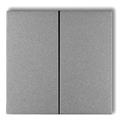 Klawisze podwójne do łączników DECO, ICON, MINI, FLEXI (komplet dwóch sztuk) Srebrny Metalik Karlik 7DKL-2
