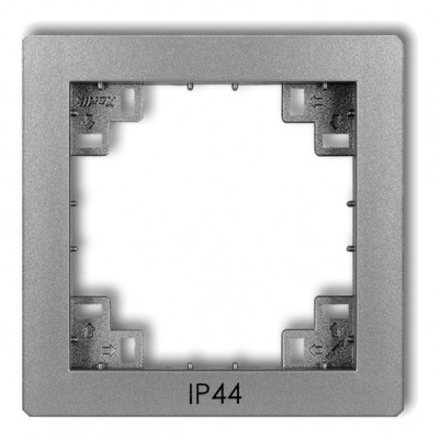 Ramka pośrednia do łączników IP44 Srebrny Metalik 7DRPH Karlik DECO