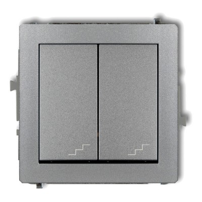 Mechanizm łącznika podwójnego schodowego Srebrny Metalik 7DWP-33 Karlik DECO