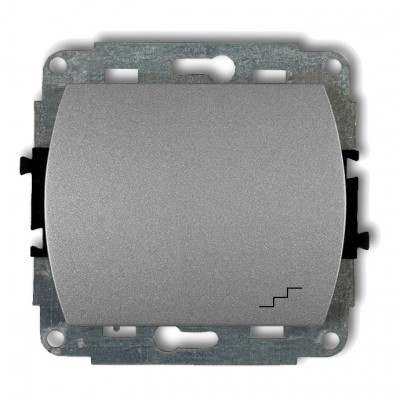 Mechanizm łącznika schodowego podświetlanego Srebrny Metalik 7WP-3L Karlik TREND