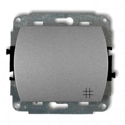 Mechanizm łącznika krzyżowego podświetlanego Srebrny Metalik 7WP-6L Karlik TREND