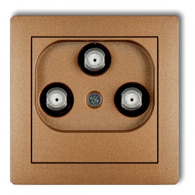 Mechanizm gniazda multimedialnego 3F DATA (UPC) Złoty Metalik 8DGMU Karlik DECO