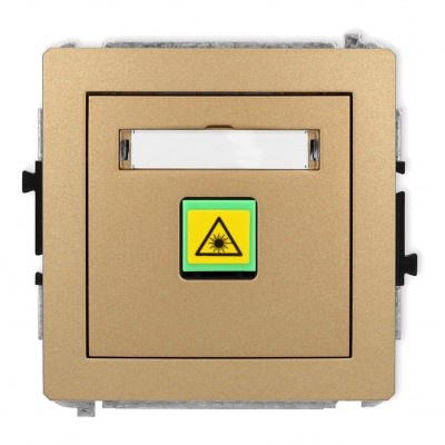 Mechanizm gniazda światłowodowego/optycznego pojedynczego Złoty Metalik 8DGOP-1 Karlik DECO