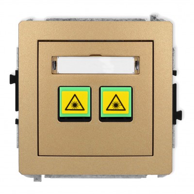Mechanizm gniazda światłowodowego/optycznego podwójnego Złoty Metalik 8DGOP-2 Karlik DECO