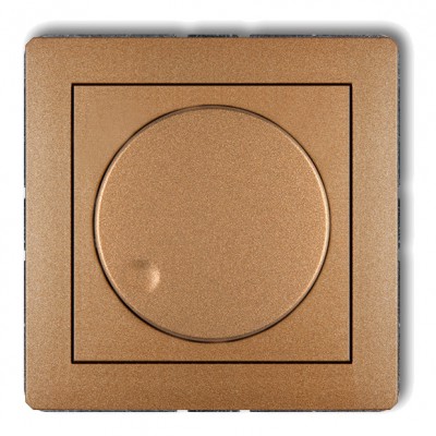 Mechanizm elektronicznego regulatora oświetlenia przyciskowo-obrotowego do lamp LED Złoty Metalik 8DRO-2 Karlik DECO