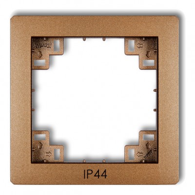Ramka pośrednia do łączników IP44 Złoty Metalik 8DRPH Karlik DECO
