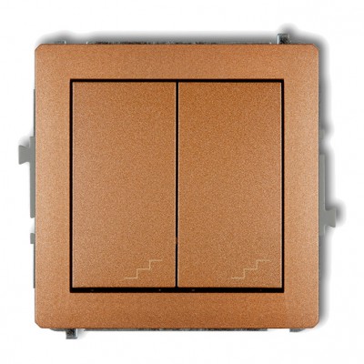 Mechanizm łącznika podwójnego schodowego Złoty Metalik 8DWP-33 Karlik DECO