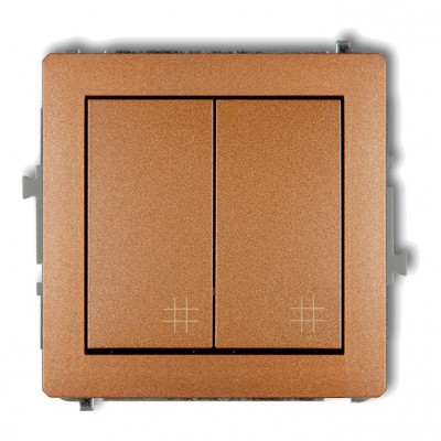 Mechanizm łącznika podwójnego krzyżowego Złoty Metalik 8DWP-66 Karlik DECO
