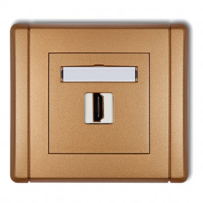 Gniazdo pojedyncze HDMI 2.0 Złoty Metalik 8FHDMI-1 Karlik FLEXI