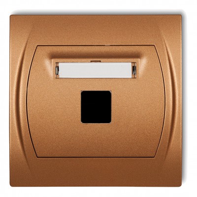 Gniazdo multimedialne pojedyncze bez modułu (standard Keystone) Złoty Metalik 8LGM-1P Karlik LOGO
