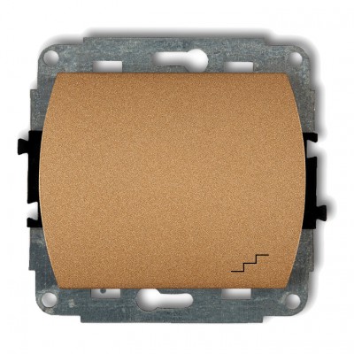 Mechanizm łącznika schodowego podświetlanego Złoty Metalik 8WP-3L Karlik TREND