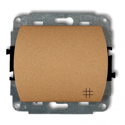 Mechanizm łącznika krzyżowego podświetlanego Złoty Metalik 8WP-6L Karlik TREND
