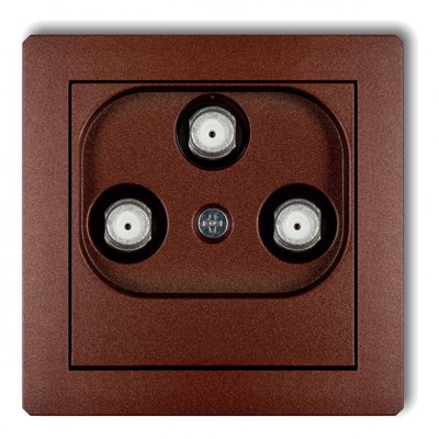 Mechanizm gniazda multimedialnego 3F DATA (UPC) Brązowy Metalik 9DGMU Karlik DECO