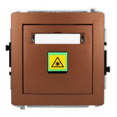 Mechanizm gniazda światłowodowego/optycznego pojedynczego Brązowy Metalik 9DGOP-1 Karlik DECO