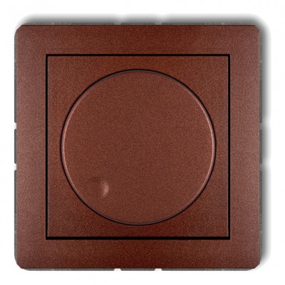 Mechanizm elektronicznego regulatora oświetlenia przyciskowo-obrotowego do lamp LED Brązowy Metalik 9DRO-2 Karlik DECO
