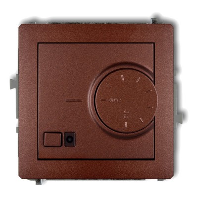 Mechanizm elektronicznego regulatora temperatury z czujnikiem powietrznym Brązowy Metalik 9DRT-2 Karlik DECO