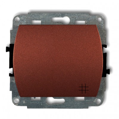 Mechanizm łącznika krzyżowego podświetlanego Brązowy Metalik 9WP-6L Karlik TREND