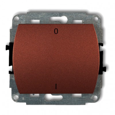 Mechanizm łącznika dwubiegunowego podświetlanego Brązowy Metalik 9WP-9L Karlik TREND