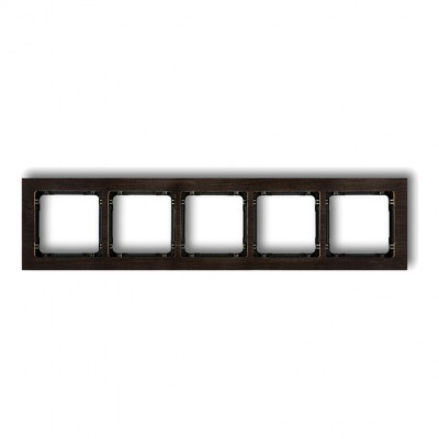 Ramka uniwersalna pięciokrotna - efekt drewna (ramka wenge Drewno Efekt Wenge DRD-5G Karlik DECO