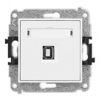Mechanizm gniazda pojedynczego USB A-B2.0 Biały MGUSB-3 Karlik MINI