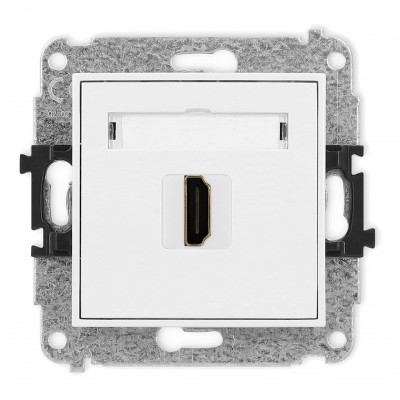Karlik MHDMI-3 Mechanizm gniazda pojedynczego HDMI 2.0 Biały