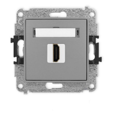 Karlik ICON 27IHDMI-3 Mechanizm gniazda pojedynczego HDMI 2.0, 4K Szary Mat