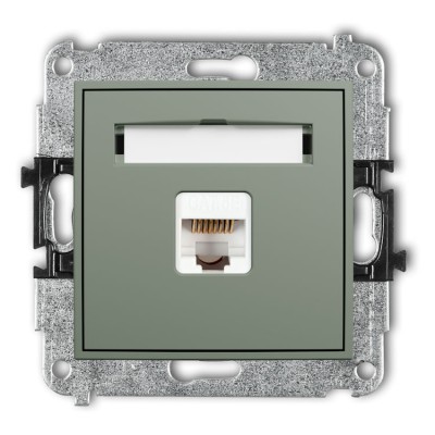 Karlik ICON 61IGK-1 Mechanizm gniazda komputerowego pojedynczego 1xRJ45, kat. 5e, 8-stykowy Szałwiowy