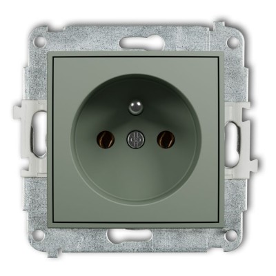 Karlik ICON 61IGP-1z Mechanizm gniazda pojedynczego z uziemieniem 2P+Z (bez przesłon torów prądowych) Szałwiowy