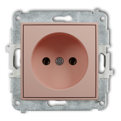 Karlik ICON 62IGP-1 Mechanizm gniazda pojedynczego bez uziemienia 2P (bez przesłon torów prądowych) Łososiowy
