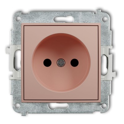 Karlik ICON 62IGP-1p Mechanizm gniazda pojedynczego bez uziemienia 2P (przesłony torów prądowych) Łososiowy