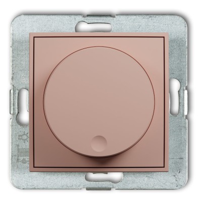 Karlik ICON 62IRO-1 Mechanizm elektronicznego regulatora oświetlenia przyciskowo-obrotowego Łososiowy