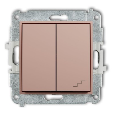 Karlik MINI 62MWP-10.1 Mechanizm łącznika jednobiegunowego ze schodowym (wspólne zasilanie) Łososiowy