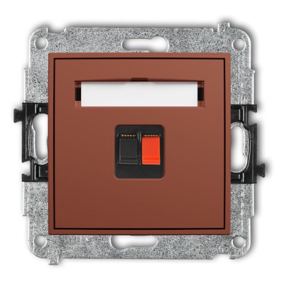 Karlik ICON 63IGG-1 Mechanizm gniazda głośnikowego pojedynczego Terakota