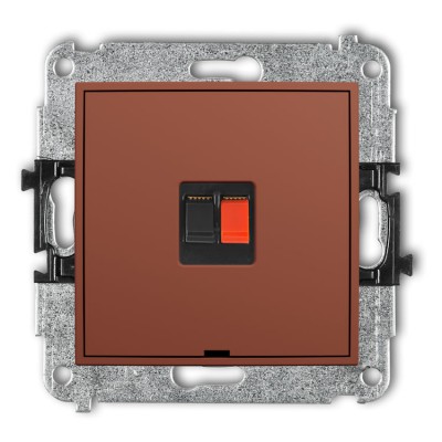 Karlik ICON 63IGGBO-1 Mechanizm gniazda głośnikowego pojedynczego, bez pola opisowego Terakota