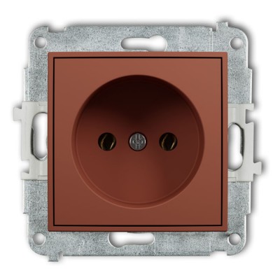 Karlik ICON 63IGP-1 Mechanizm gniazda pojedynczego bez uziemienia 2P (bez przesłon torów prądowych) Terakota
