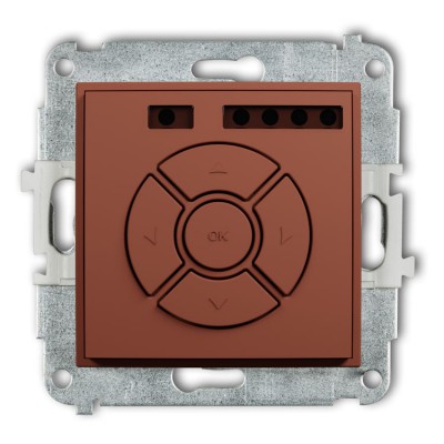 Karlik ICON 63ISR-2 Mechanizm elektronicznego sterownika roletowego (sterowanie lokalne i pilotem) Terakota