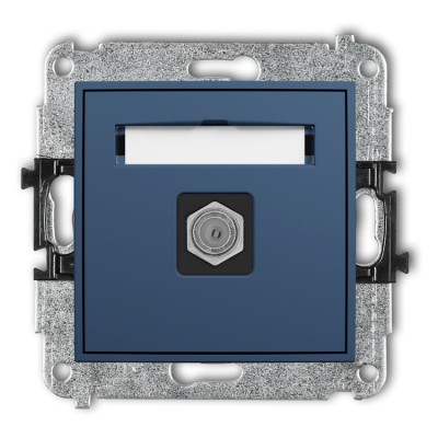 Karlik ICON 64IGF-1 Mechanizm gniazda antenowego pojedynczego typu F (SAT) niklowany Navy Blue