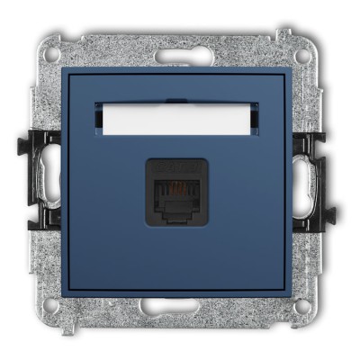 Karlik ICON 64IGT-1 Mechanizm gniazda telefonicznego pojedynczego 1xRJ11, 4-stykowy, beznarzędziowe Navy Blue