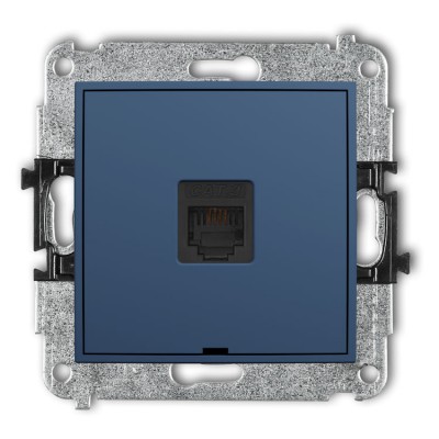 Karlik ICON 64IGTBO-1 Mechanizm gniazda telefonicznego pojedynczego 1xRJ11, 4-stykowy, beznarzędziowe, bez pola opisowego Navy Blue
