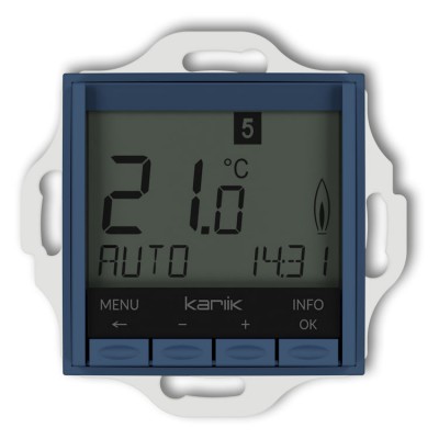 Karlik ICON 64IRT-3.1 Mechanizm uniwersalnego elektronicznego tygodniowego regulatora temperatury (podświetlenie białe) Navy Blue
