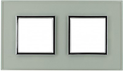 Ramka podwójna - Szkło Naturalne (Ramka pośrednia: Chrom) Szkło - Creative Glass 4500182 Kos DANTE