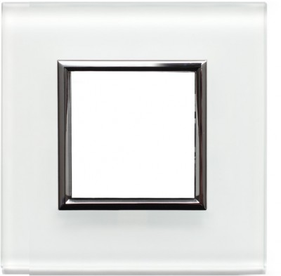 Ramka pojedyncza - Szkło Białe Matowe (Ramka pośrednia: Biała) Szkło - White Glass 4502181 Kos DANTE