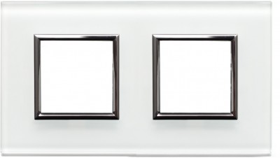 Kos 4502182 Ramka podwójna - Szkło Białe Matowe (Ramka pośrednia: Biała) Szkło - White Glass