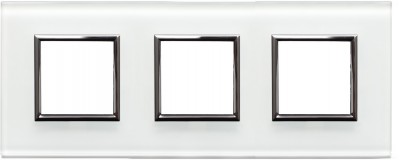 Ramka potrójna - Szkło Białe Matowe (Ramka pośrednia: Biała) Szkło - White Glass 4502183 Kos DANTE